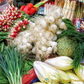 Beautiful vegetables at the Marché des Enfants Rouges